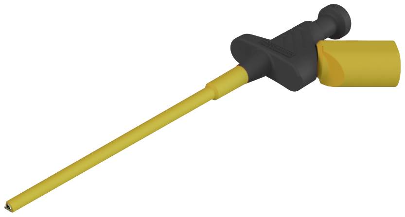 SKS Hirschmann KLEPS 250  sw sigurnosna krokodilska stezaljka uticni prikljucak 4 mm CAT II 300 V crna