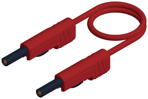 SKS Hirschmann MLB 200/1 V rt merni kabl [lamelarni muski konektor 4 mm - lamelarni muski konektor 4 mm] 2.00 m crvena