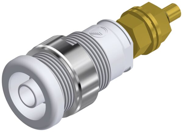 SKS Hirschmann SEB 2600 G M4 sigurnosni laboratorijski zenski konektor zenski konektor, vertikalna ugradnja Pin-fi: 4 mm bela