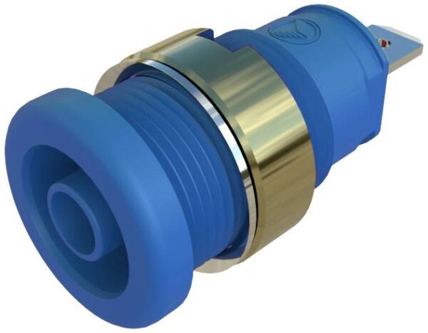 SKS Hirschmann SEB 2610 F4,8 sigurnosni laboratorijski zenski konektor zenski konektor, vertikalna ugradnja Pin-fi: 4 mm plava boja