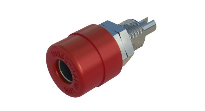 SKS Hirschmann BIL 20  rt laboratorijski zenski konektor zenski konektor, vertikalna ugradnja Pin-fi: 4 mm crvena
