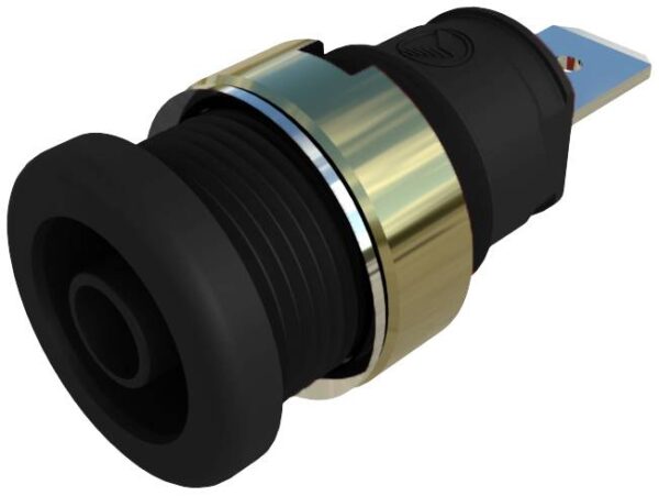 SKS Hirschmann SEB 2620 F6,3 sigurnosni laboratorijski zenski konektor zenski konektor, vertikalna ugradnja Pin-fi: 4 mm crna