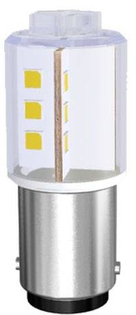 Signal Construct MBRD151268A LED lampa bela   BA15D 230 V DC/AC