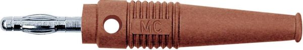 Staubli L-41Q lamelarni utikac ravni muski konektor Pin-fi: 4 mm crvena