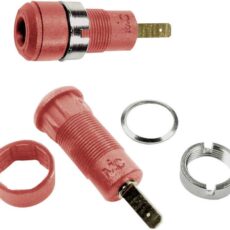 Staubli SLB2-F2,8 laboratorijski zenski konektor zenski konektor, vertikalna ugradnja Pin-fi: 2 mm crvena