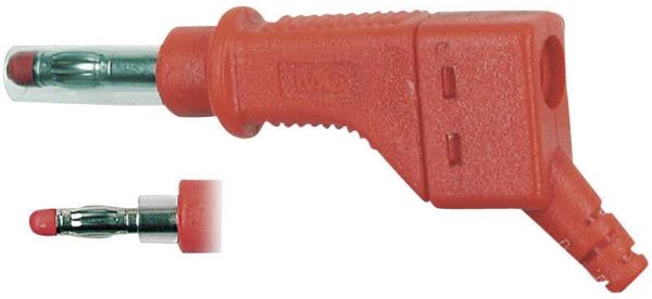 Staubli XZGL-425 lamelarni utikac ravni muski konektor Pin-fi: 4 mm crvena