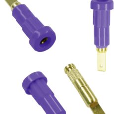 Staubli EB2 laboratorijski zenski konektor zenski konektor, vertikalna ugradnja Pin-fi: 2 mm plava boja