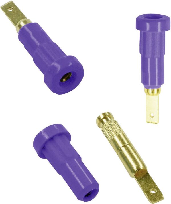 Staubli EB2 laboratorijski zenski konektor zenski konektor, vertikalna ugradnja Pin-fi: 2 mm plava boja