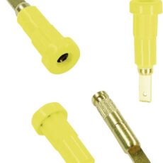 Staubli EB2 laboratorijski zenski konektor zenski konektor, vertikalna ugradnja Pin-fi: 2 mm zuta