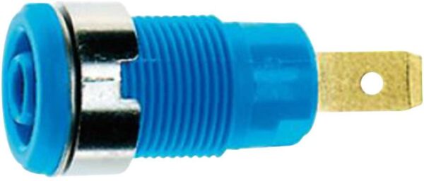 Staubli SLB 4-F6,3 sigurnosni laboratorijski zenski konektor zenski konektor, vertikalna ugradnja Pin-fi: 4 mm plava boja