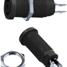 Staubli XEB-1R sigurnosni laboratorijski zenski konektor zenski konektor, vertikalna ugradnja Pin-fi: 4 mm crna