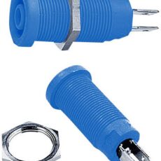 Staubli XEB-1R sigurnosni laboratorijski zenski konektor zenski konektor, vertikalna ugradnja Pin-fi: 4 mm plava boja