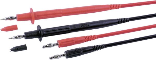 Staubli PLL-145/L-415 FLEXI-2V 1,0 100 CM komplet mernih vodova [lamelarni muski konektor 4 mm - sonda] 1.00 m crna, crvena