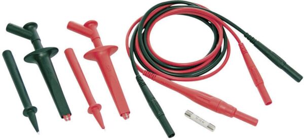 Staubli SET CAT IV komplet sigurnosnih mernih vodova [lamelarni muski konektor 4 mm - lamelarni muski konektor 4 mm] 1.00 m crna, crvena