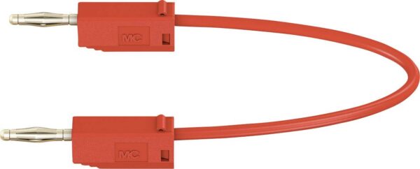 Staubli LK205 merni kabl [lamelarni muski konektor 2 mm - lamelarni muski konektor 2 mm] 0.60 m crvena