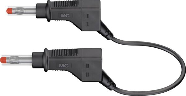 Staubli XZG425/SIL sigurnosni merni kabl [lamelarni muski konektor 4 mm - lamelarni muski konektor 4 mm] 1.50 m crna
