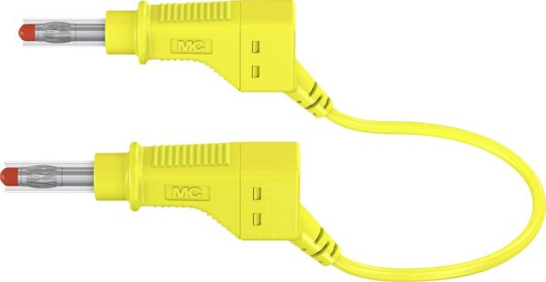 Staubli XZG425/SIL sigurnosni merni kabl [lamelarni muski konektor 4 mm - lamelarni muski konektor 4 mm] 2.00 m zuta