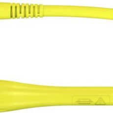 Staubli XSMF-419 merni kabl lamelarni muski konektor 4 mm lamelarni muski konektor 4 mm 1.00 m zuta