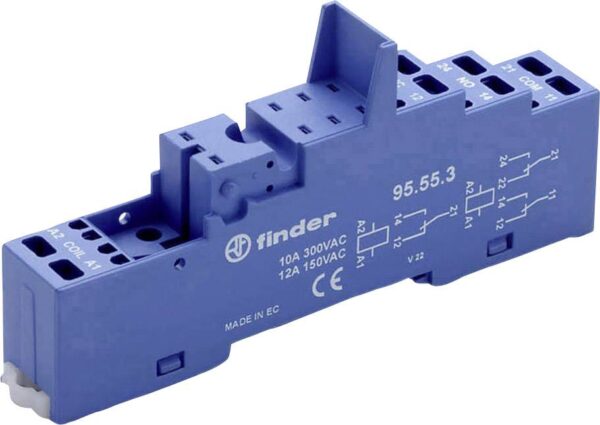 Relejna baza Finder 95.55.3 Finder 40.51, Finder 40.52, Finder 41.61, Finder 44.62 (D k s k V) 95.6 k 15.8 k 32.5 mm
