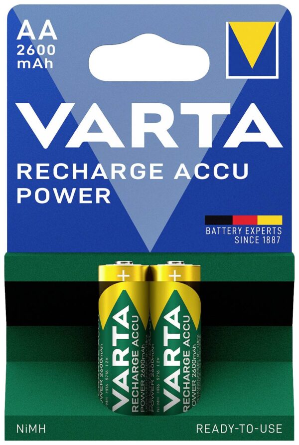 Varta RECH.AC.Power AA2600mAh BLI2 mangan (AA) akumulator NiMH 2600 mAh 1.2 V 2x
