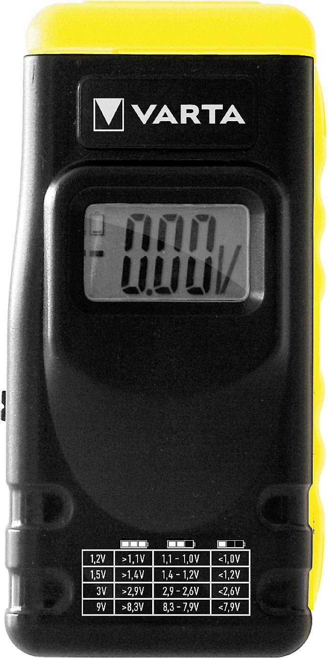 Varta ispitivac baterija LCD Digital Battery Tester B1 Mjerno podrucje (Ispitivac baterija) 1,2 v, 1,5 v, 3 v, 9 V akumulator, baterija 891101401
