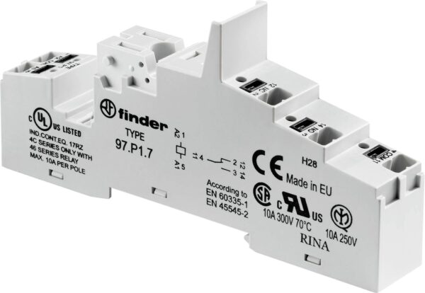 Baza releja Finder 97.P2.7 (D k s k V) 42,4 k 15,8 k 95,5 mm