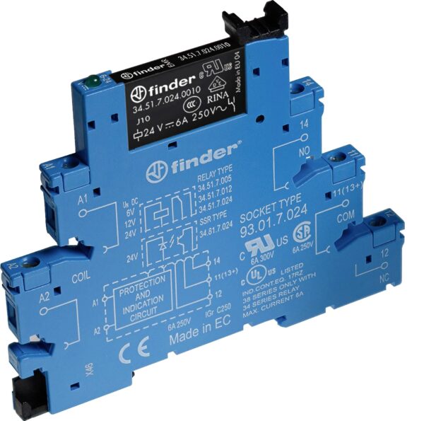 Finder 38.51.7.060.5050 spojni relej 60 V/DC 6 A 1 promena