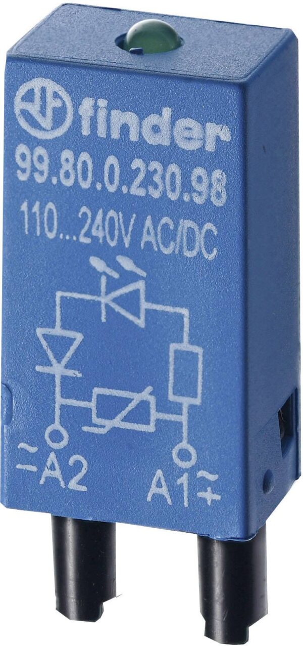 Finder plug-in modul sa LED 99.80.0.230.59 Boja svetla (LED sijalica): zelena Bulk 10 kom.