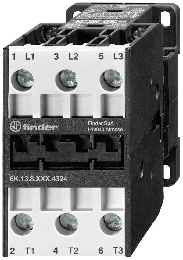 Industrijski kontaktor za montaznu sinu, 3 NO kontakta 32 A (400 V - AC 3), 15 kV, kalem 230 V AC Finder 6K.13.8.230.4332 industrijski relej 3 NO kontakta 15 kV 230 V/AC 32 A