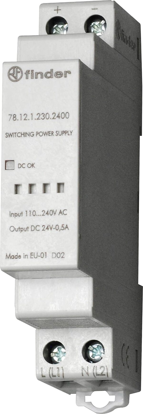 Finder 78.12.1.230.2400 DIN-napajanje (DIN-sina) 24 V/DC 0,63 A 12 V