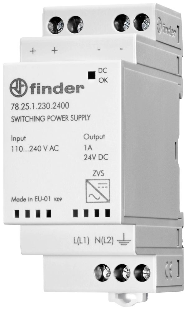 Finder 78.25.1.230.2400 DIN-napajanje (DIN-sina) 24 V/DC 1 A 25 V