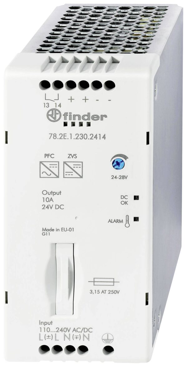 Finder 78.2E.1.230.2414 DIN-napajanje (DIN-sina) 24 V/DC 10,8 A 240 V