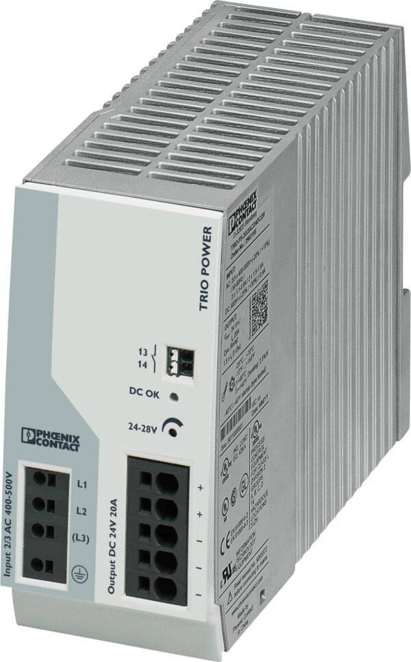 Phoenix Contact TRIO-PS-2G/3AC/24DC/20 DIN napajanje (DIN sina) 24 V/DC 20 A 480 V Sadrzaj 1 kom.