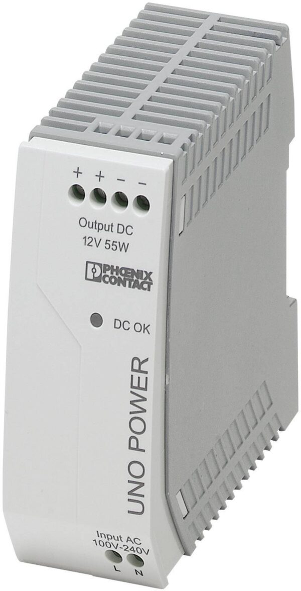 Phoenix Contact UNO-PS/1AC/12DC/55V DIN napajanje (DIN sina) 12 V/DC 4,6 A 55 V Broj izlaza: 1 xSadrzaj 1 kom.