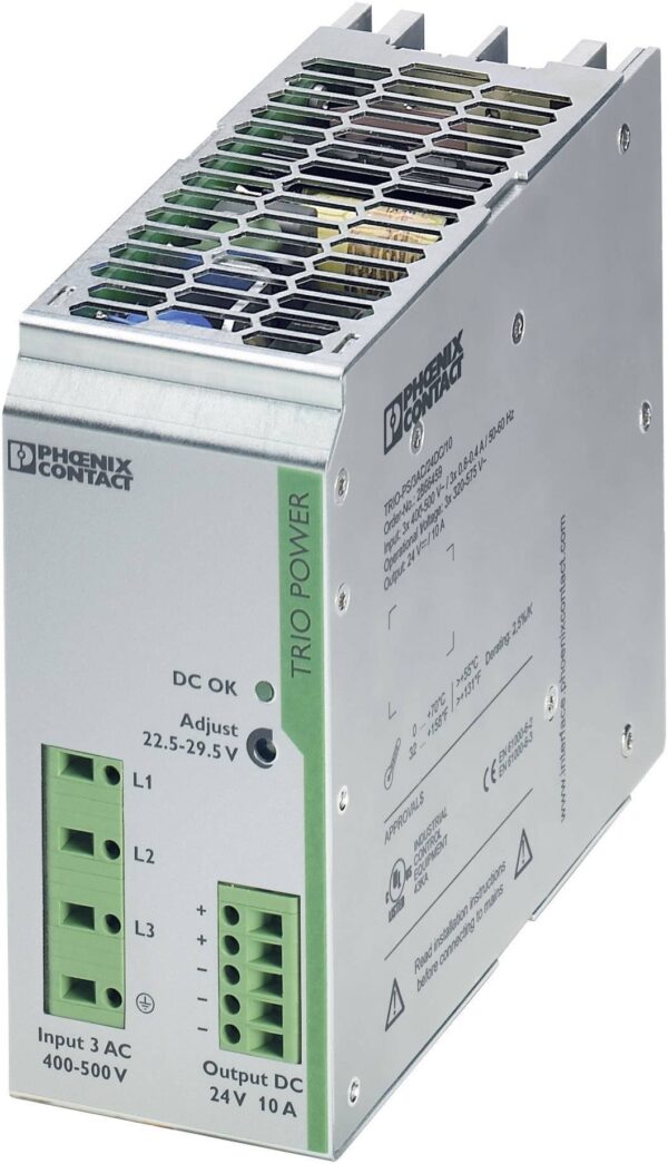 Phoenix Contact TRIO-PS/3AC/24DC/10 DIN-napajanje (DIN-sina) 24 V/DC 10 A 240 V Broj izlaza: 1 xSadrzaj 1 kom.