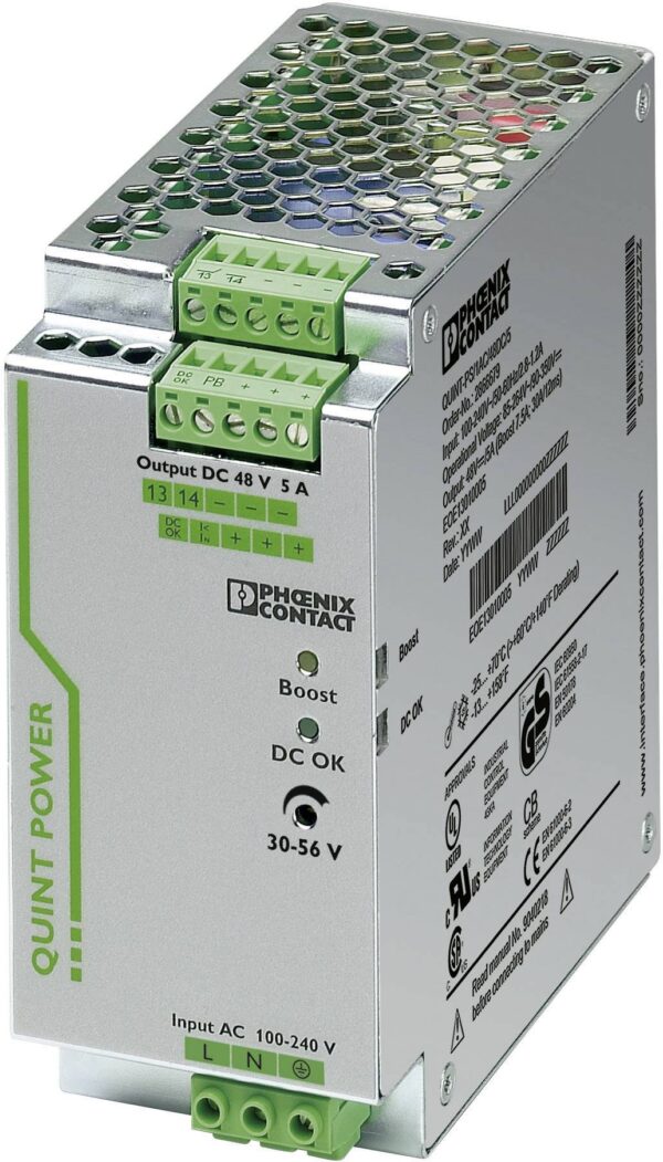 Phoenix Contact KUINT-PS/1AC/48DC/5 DIN napajanje (DIN sina) 48 V/DC 5 A 240 V Broj izlaza: 1 xSadrzaj 1 kom.