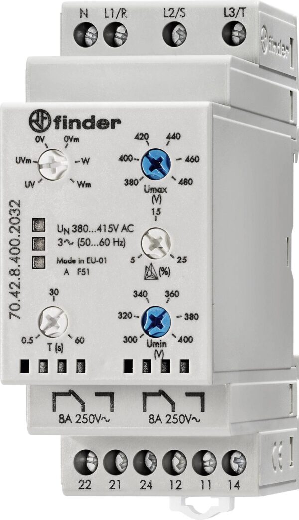 relej za nadzor 380 - 415 V/AC 2 prekidac Finder 70.42.8.400.2032
