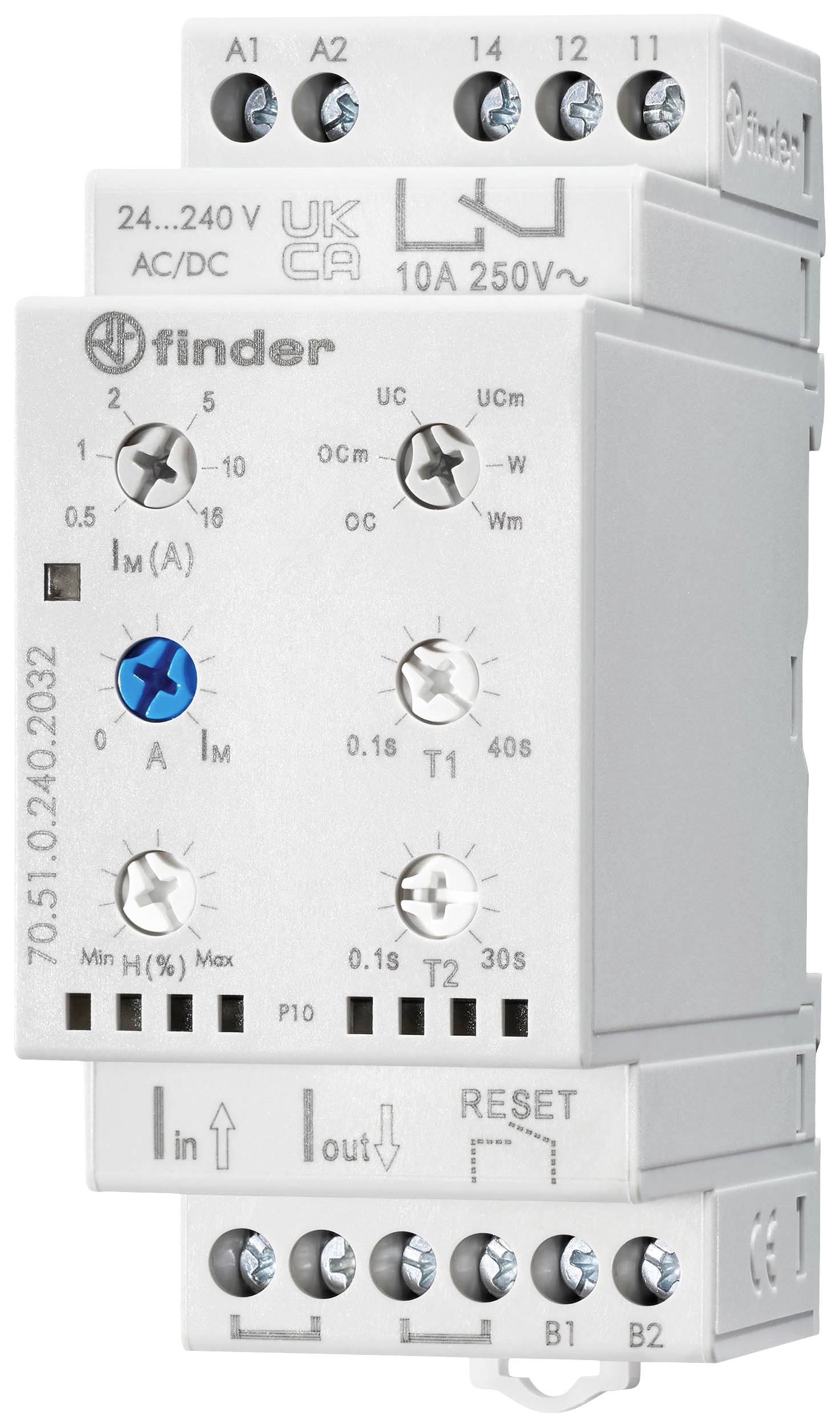 relej za nadzor 24, 24 - 240, 240 V/DC, V/AC 1 preklopni Finder 70.51.0.240.2032