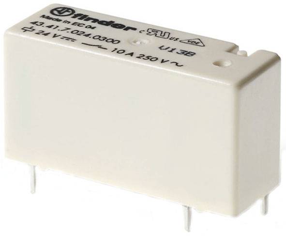 Finder 43.41.7.006.0000 PCB relej 6 V/DC 10 A 1 promena