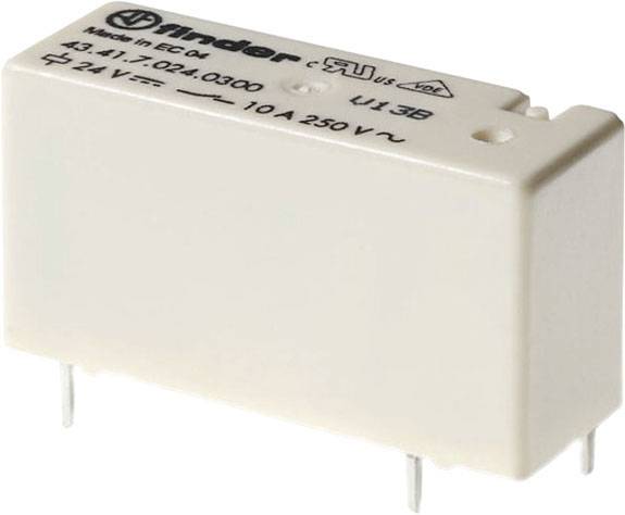 Finder 43.41.7.024.4000 PCB relej 24 V/DC 10 A 1 promena