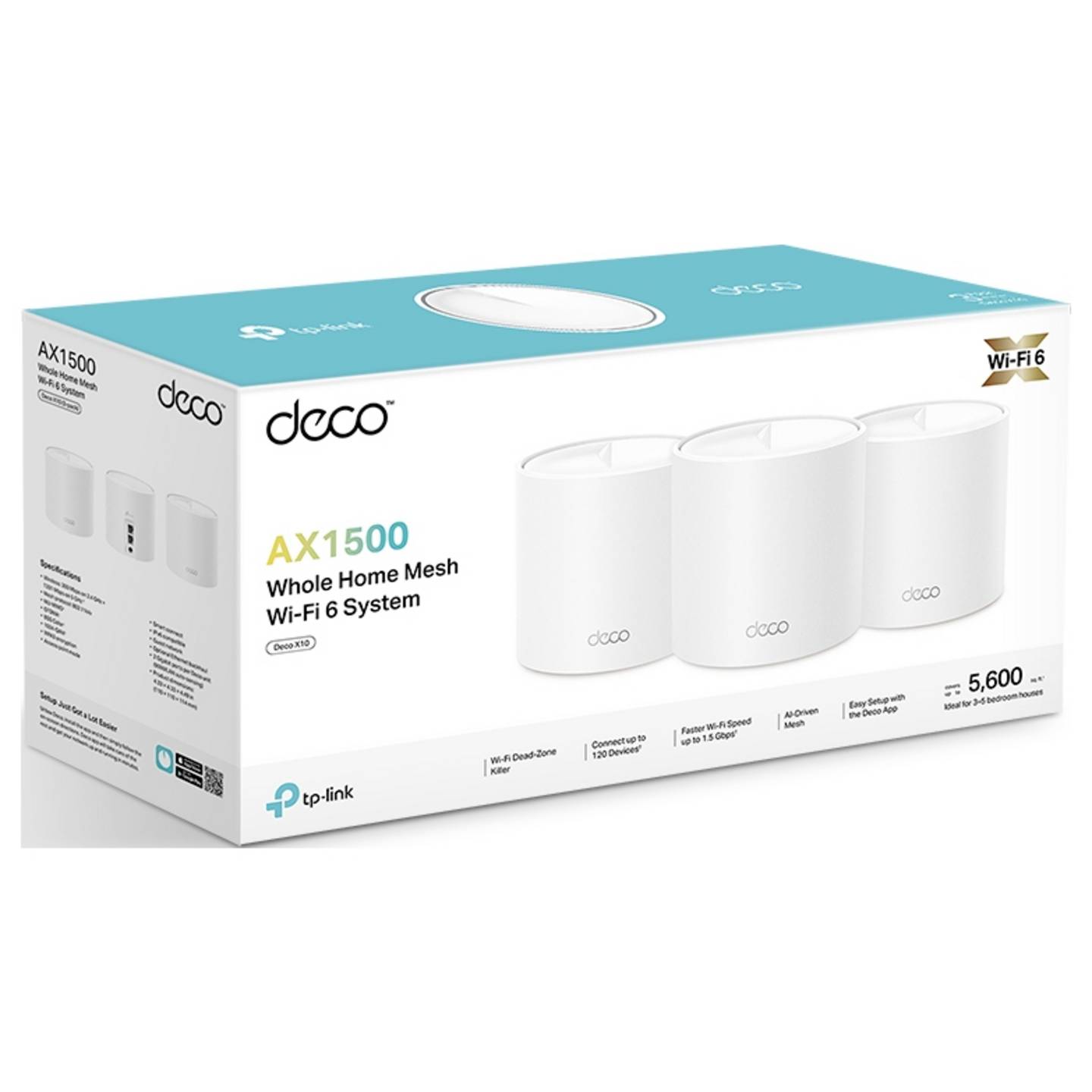 TP-Link Deco X10 AX1500 Mesh Wi-Fi 6 sistem (pakovanje od 3 uređaja) - Image 3