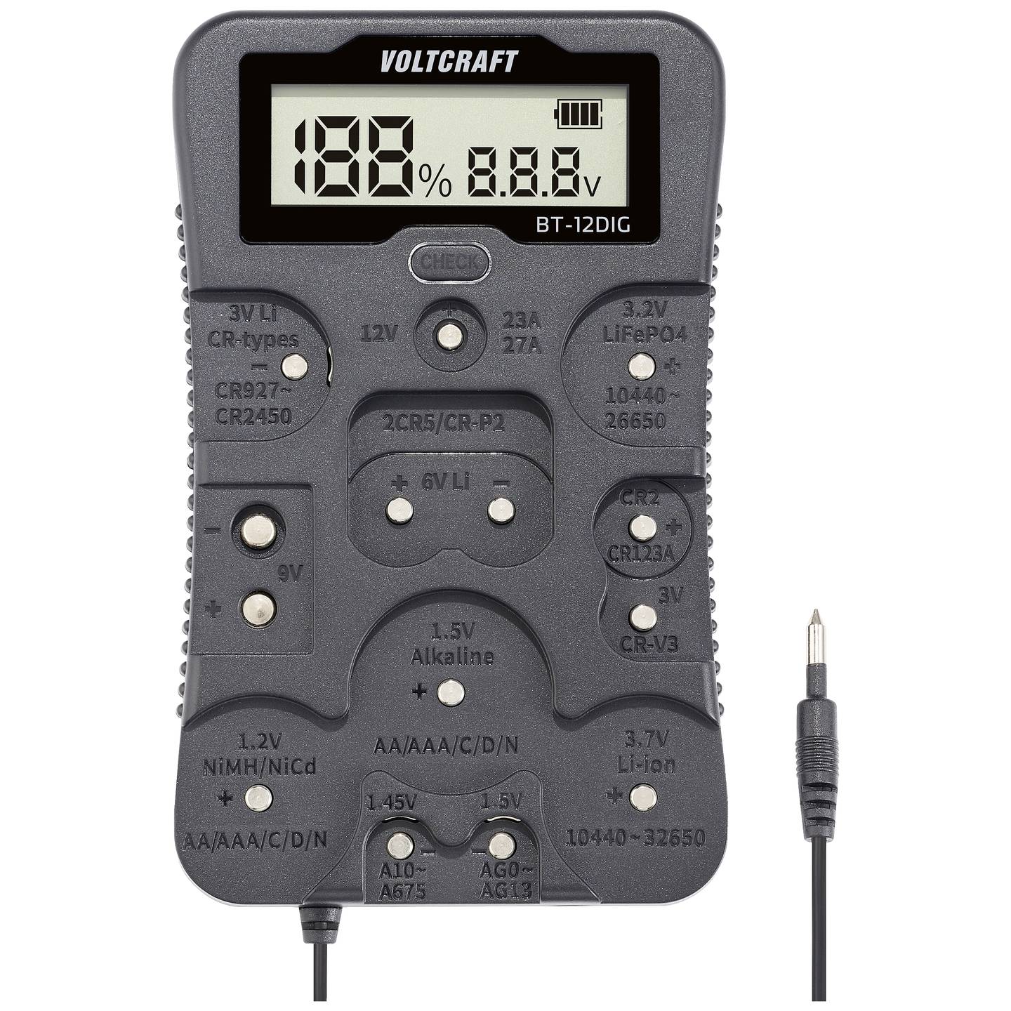Tester baterija VOLTCRAFT BT-12DIG