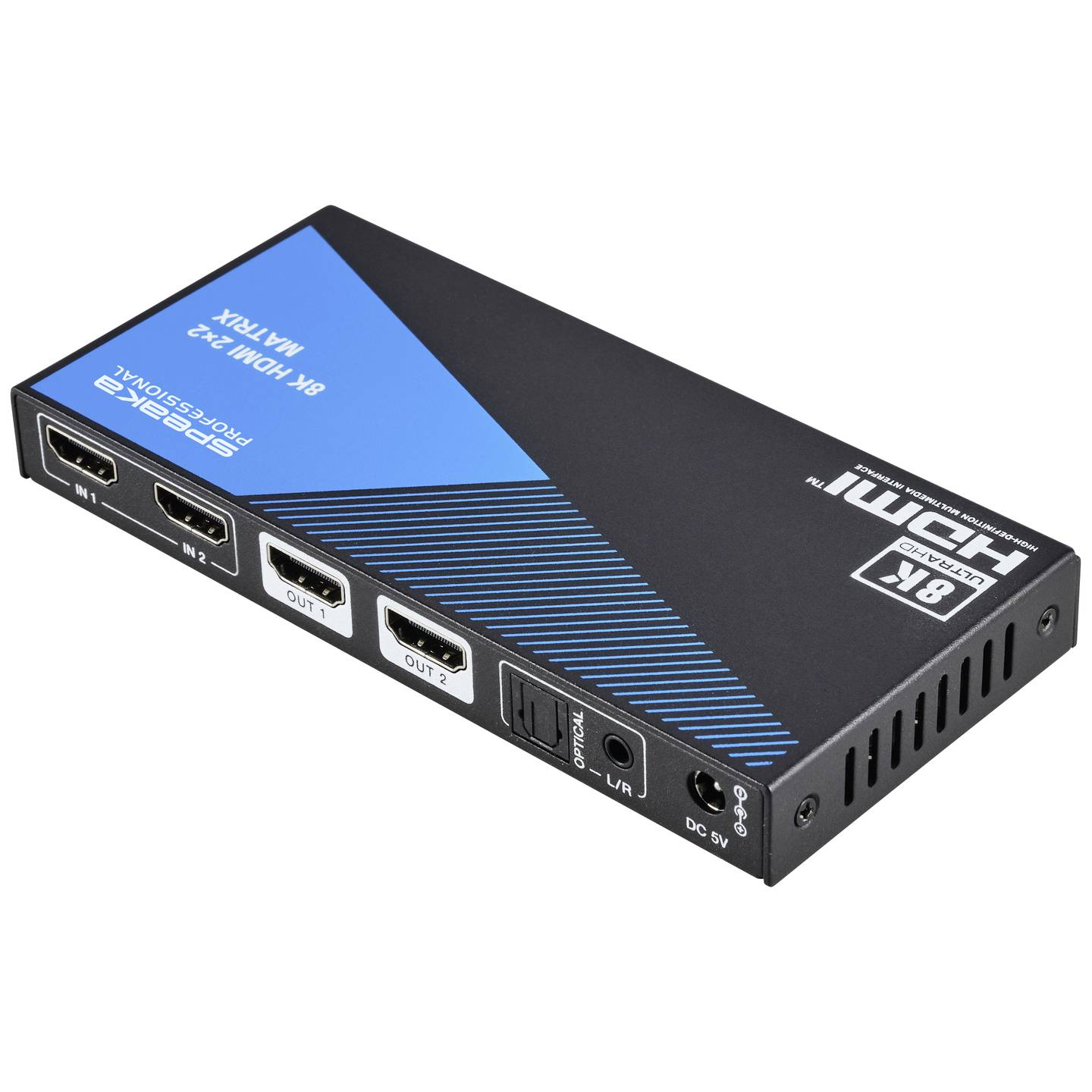 SpeaKa Professional HDMI Matrix Switcher 2x2 – Ultra HD 8K preklopnik i razdelnik - Image 2
