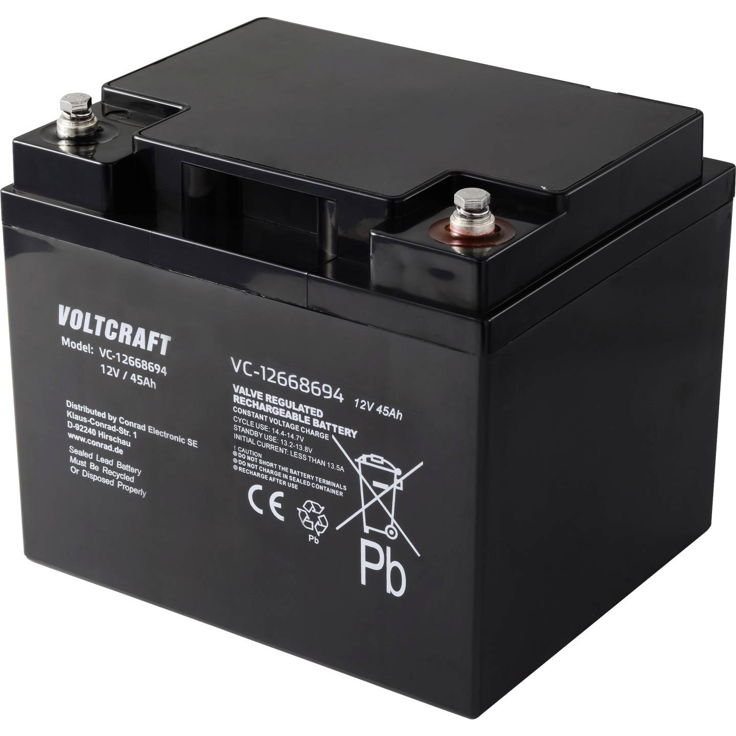 Akumulator VOLTCRAFT VC-12668694 12V 45Ah 197.5x170x165.5mm