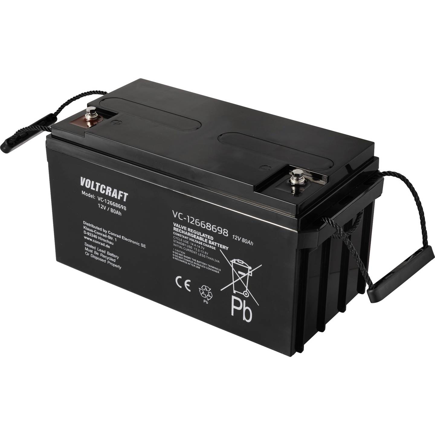 Akumulator VOLTCRAFT VC-12668698 12V 80Ah 350x179x167mm