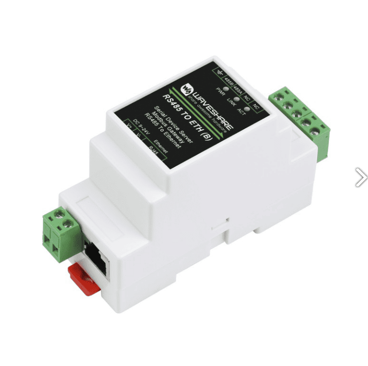 Industrijski izolovani konverter DIN RS485 - RJ45 Ethernet