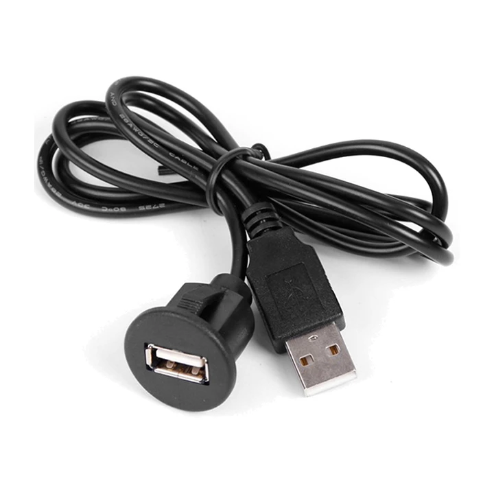 Kabl USB 2.0 muški - USB ženski ugradni, 2m