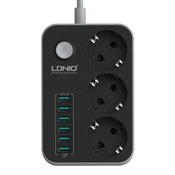 Produžni kabl LDNIO SE3631 sa3 utičnice i 6xUSB 2m