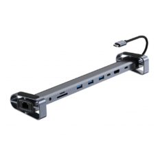 Kabl HUB Type C - LAN, PD, HDMI, Type C, 3x USB 3.0, SD, TF, 3.5mm 10 u 1