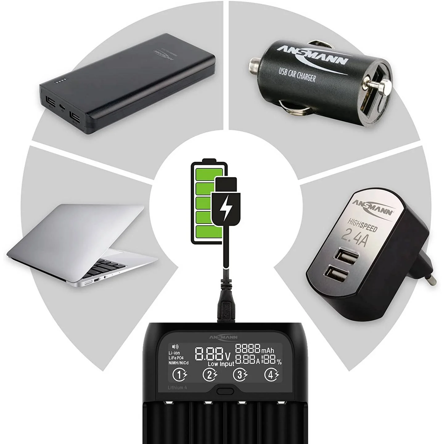 Punjač baterija Ansmann Lithium 4 - Image 4